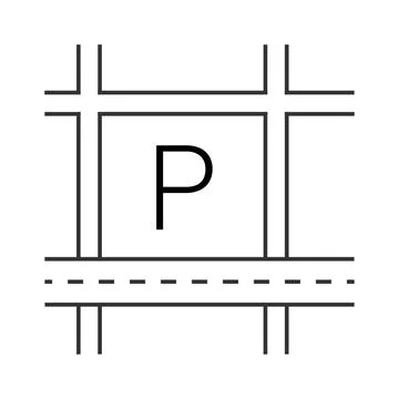 Parking zone icon. Concept of secure your car イラスト素材