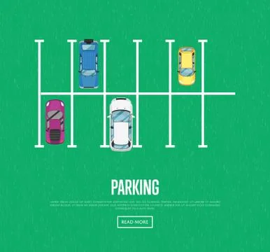 Parking zone poster in flat style Stock Illustration