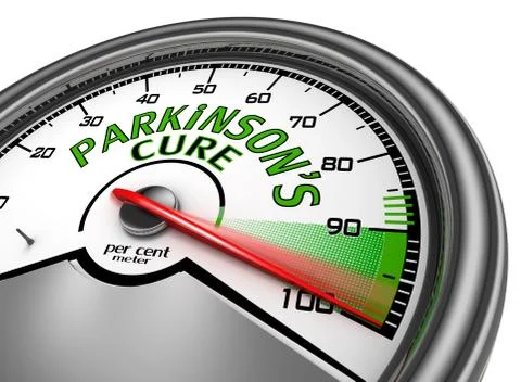 Parkinson cure conceptual meter indicate maximum Stock Illustration