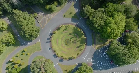 Parkland with road and pathways. Cornwall Park, Auckland, New Zealand Video stock 295017699