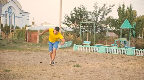 Parkour and Freerunning does a combo in slowmotion Stock Footage 63622326