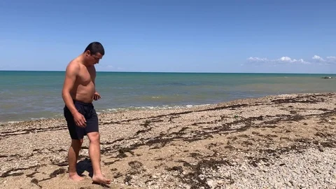 Parkour on the beach Stock Footage 112196168