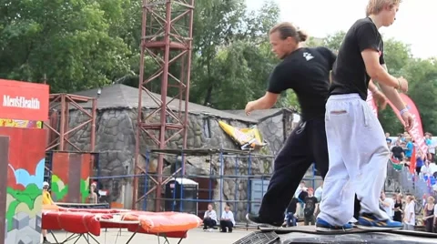 Parkour game Stock Footage 7752562