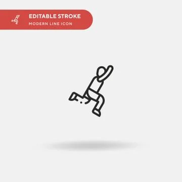 Parkour Simple vector icon. Illustration symbol design template for web mobil Illustrazione stock