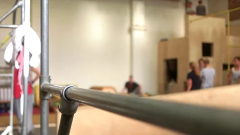 Parkour Trainee Jumping onto the Bar Stock Footage 70533671