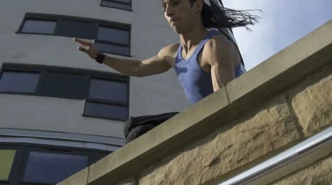 Parkour vault Stock Footage 22664785