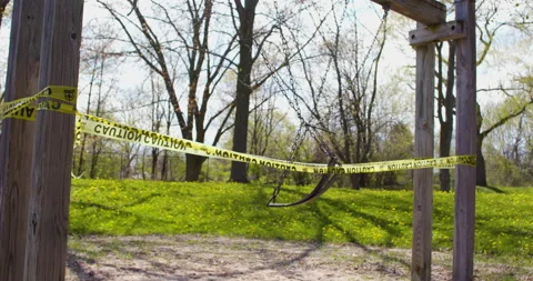 Parks closed for pandemic Stock Footage 130474618