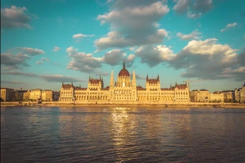 Parlament of Hungary in TimeLapse Stock Footage 169807504