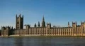 Parliament Building and Big Ben Clock Tower in London, England, Thames River HD Footage