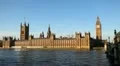 Parliament Building and Big Ben Clock Tower in London, England, Thames River HD Footage