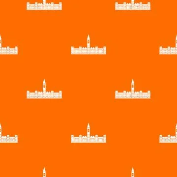 Parliament Building of Canada pattern seamless Stock Illustration