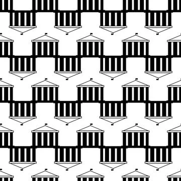 Parliament building pattern seamless vector Ilustración de archivo