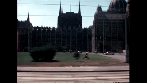 Parliament Building through Trees Stock Footage 278410053