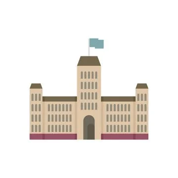 Parliament construction icon flat isolated Stock-Illustration
