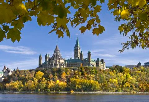 Parliament in fall Stock Photos