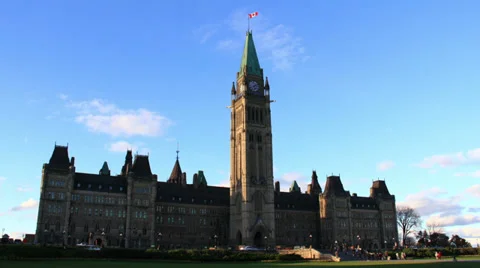 Parliament Hill Ottawa Time Lapse 1 Stock Footage