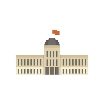 Parliament icon flat isolated Stock-Illustration