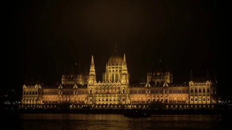 Parliament at night Stock Footage 70712657
