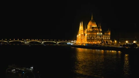 Parliament at night Stock Footage 98609555