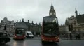 Parliament Square and Big Ben Clock Tower in London, England, Car traffic HD Footage