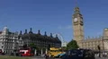 Parliament Square Westminster Palace London Landmark Traffic Jam Busy Street Day HD Footage