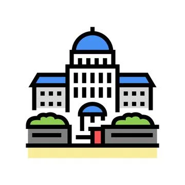 Parliament state structure building color icon vector illustration Stock-Illustration
