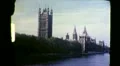 Parliament Thames River Westminster LONDON UK 1970s Vintage Film Home Movie 8mm HD видео футажи