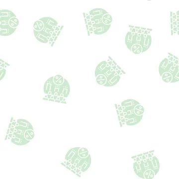 Parliament voting glyph seamless pattern Stock Illustration