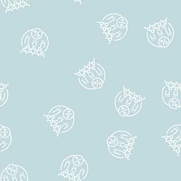 Parliament voting line seamless pattern Stock Illustration