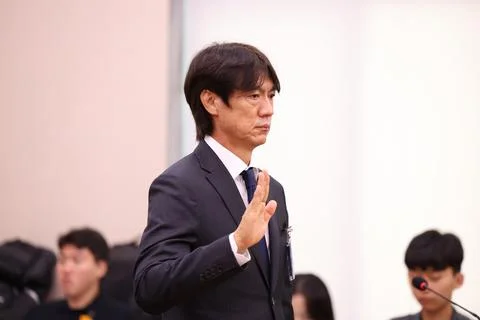 Parliamentary hearing on current issues concerning the Korea Football Associatio Stock Photos