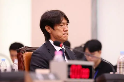 Parliamentary hearing on current issues concerning the Korea Football Associatio Stock Photos