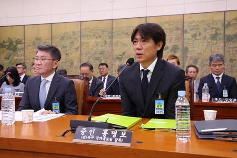 Parliamentary hearing on current issues concerning the Korea Football Associatio Stock Photos