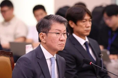 Parliamentary hearing on current issues concerning the Korea Football Associatio Stock Photos