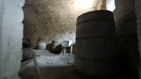 Parma bardi medieval castle interior of the stable Stockbeeldmateriaal 141244164