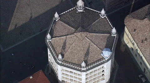 Parma Cathedral And The Gothic Belfry Stock Footage 65385200