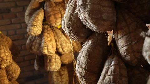 Parma cured meats in the cellar Stock-Footage 253324682
