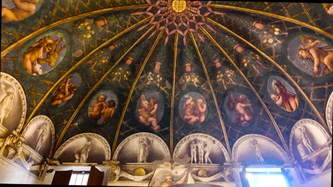 Parma. Emilia Romagna. Italy. The Chamber of St. Paul or Abbess Chamber Stockbeeldmateriaal 286207725