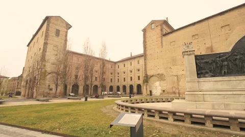 Parma, Emilia-Romagna, Italy. January 2022. Pan footage with the view of the Vídeos de archivo 168256458