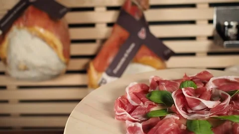Parma ham dish Stock Footage 159799580