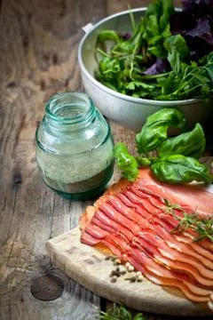 Parma ham. Stockfoto's