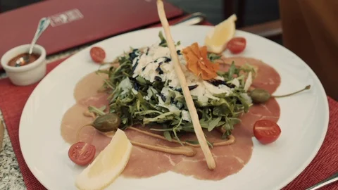 Parma ham Salad Stock Footage 114004016