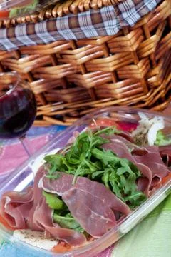 Parma ham salad Stock Photos