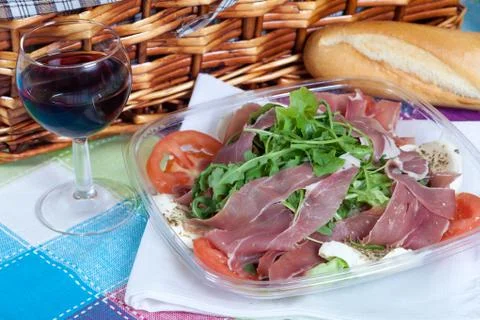 Parma ham salad Stock Photos
