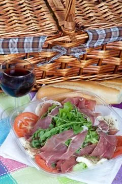 Parma ham salad Stock Photos