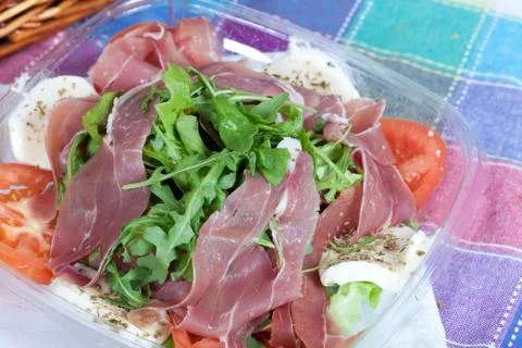 Parma ham salad Stock Photos