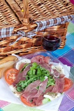 Parma ham salad Stock Photos