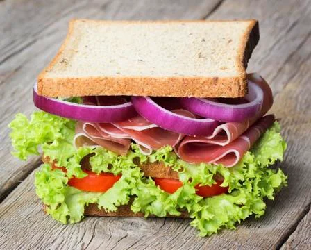 Parma ham sandwich Stock Photos
