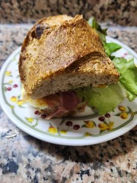 Parma ham sandwich Stock Photos