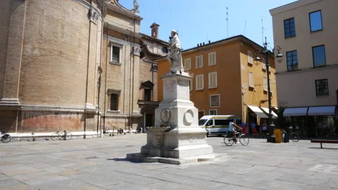 Parma, Italy,  the Steccata square Stock Footage 134576784