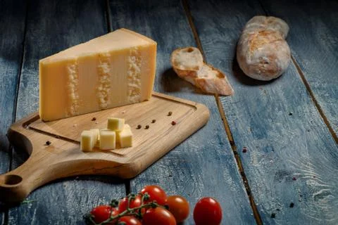 Parmesan cheese composition Stock Photos